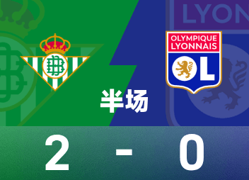 Mi-temps de la Ligue Europa : Anthony a marqué seul, le Real Betis temporairement 2-0 Lyon