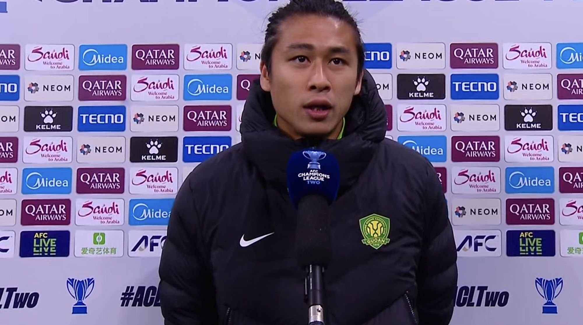 Zhang Yuning : Il est gratifiant que Guoan n'ait pas encaissé de but dans ce match. La Ligue des Champions de l'AFC s'est qualifiée pour le groupe cible.