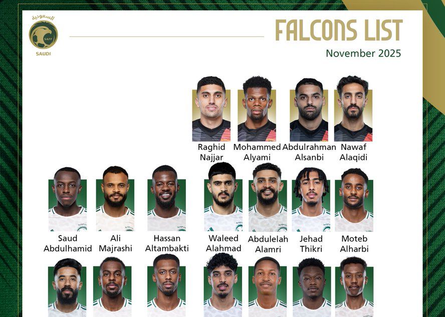 L'Arabie Saoudite annonce la composition de l'équipe nationale de novembre : dirigée par Dossari ; jouera contre deux équipes africaines